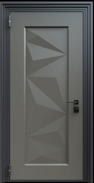 Входная термодверь с металлофиленкой и порошковым окрашиванием RAL 7022 (тип №3)