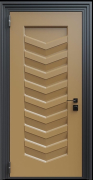 Входная термодверь с металлофиленкой и порошковым окрашиванием RAL 1036 (тип №4)
